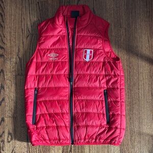 Umbro Red Peru Puffer Vest